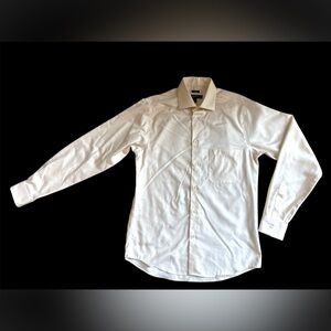 Pronto Uomo Dress Shirt 15 1/2‎ Men’s Slim Fit 34/35 Non-Iron Cotton Button READ